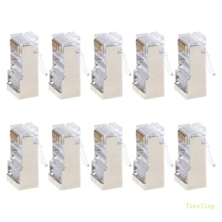 Treeling CAT-6 RJ45 ปลั๊กซ็อกเก็ตเชื่อมต่อ Cat6 10 ชิ้น