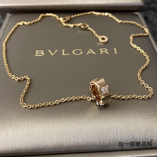 [พร้อมส่ง]Bvlgari สร้อยคอ รูปกระดูกงู ประดับเพชร สีโรสโกลด์