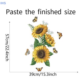 [IHS] สติกเกอร์ติดผนัง ลายดอกทานตะวัน กันน้ํา สําหรับตกแต่งบ้าน ห้องครัว ห้องนอน