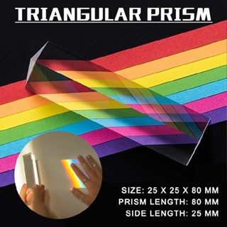 Optical Triangular Prism Crystal Glass Science Light Spectrum Physics Teaching