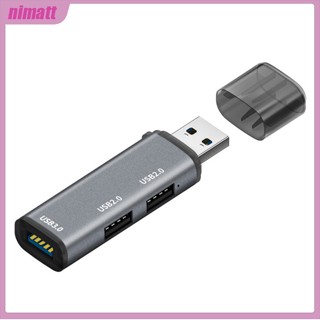 Ni อะแดปเตอร์ฮับ Usb 3.0 3-in-1 หลายพอร์ต แบบพกพา สําหรับคอมพิวเตอร์ โน๊ตบุ๊ค