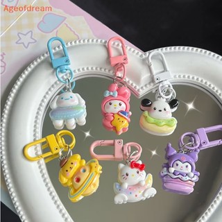 SANRIO [Ageofdream] พวงกุญแจ จี้การ์ตูนอนิเมะ My Melody Cinnamonroll Hello Kitty น่ารัก สําหรับตกแต่งกระเป๋า