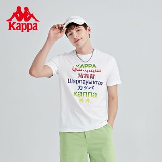 K Kappa เสื้อยืดลําลอง แขนสั้น พิมพ์ลายตัวอักษร แฟชั่นฤดูร้อน สําหรับผู้ชาย K0C32TD08D