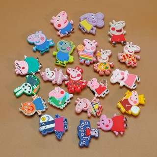 Croc Jibz Pins กระดุม ลายการ์ตูน Peppa Pig หลากสีสัน สําหรับรองเท้า DIY