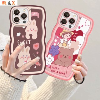 เคสโทรศัพท์มือถือ ลายการ์ตูนหมีน่ารัก ขอบหยัก สําหรับ Realme C53 C55 C33 C30s C30 C31 C11 2021 C35 Realme10 9i 8i 6 5 7i C15 C25 C21Y C25Y C12 C20 C3 C2 Narzo50