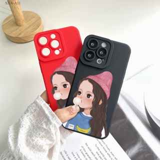 Samsung Galaxy A11 A12 A13 A23 A32 A51 A71 A52 A52S A50 A50S A30S A53 4G 5G เคสซัมซุง สำหรับ Cartoon Girl