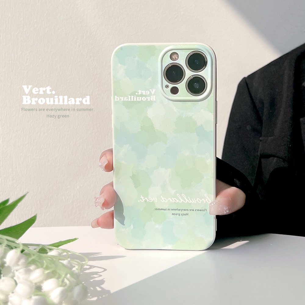 เคสโทรศัพท์มือถือซิลิโคน tpu กันตก สีเขียว สําหรับ apple iphone 11 12 13 14 pro max