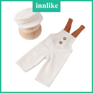 Inn ชุดเสื้อสายเดี่ยว และกางเกง และหมวกจับคู่ สําหรับเด็กทารก 0-1 เดือน