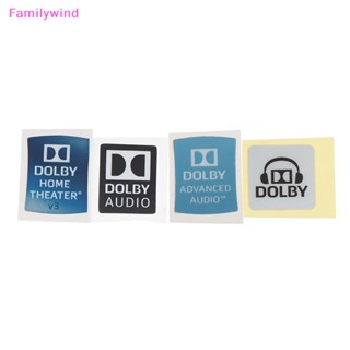 Familywind&gt; สติกเกอร์ฉลาก Dolby Surround DIY สําหรับติดตกแต่งแล็ปท็อป