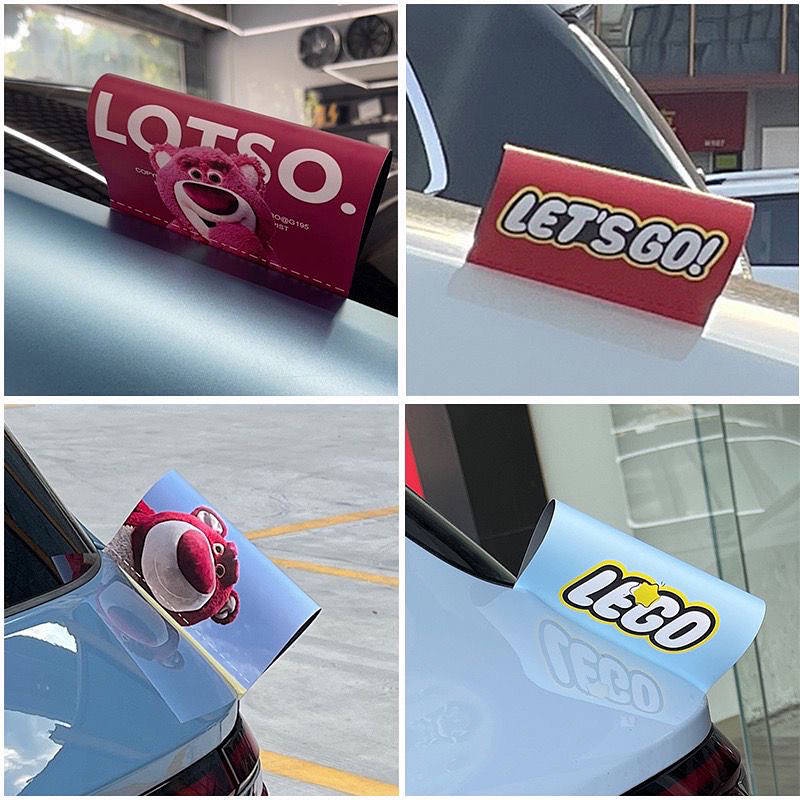 Car Washing Label Decorative Sticker Strawberry Bear Washing Stick Label Lego Bumper Stickers Intern
