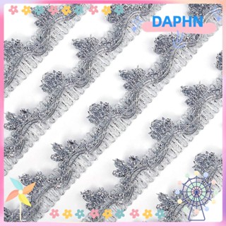 DAPHS ช่อดอกไม้ประดับพู่ โลหะ สีเงิน สําหรับตกแต่งเสื้อผ้า งานแต่งงาน