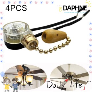 DAPHNE สวิทช์เชือกดึง สีทอง สําหรับพัดลมเพดาน 4 ชิ้น