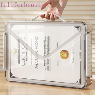 Fallforbeauty กล่องโฟลเดอร์ PET ใส กันน้ํา ทนทาน สําหรับเก็บเอกสาร โฟลเดอร์ โฟลเดอร์ โฟลเดอร์ โฟโต้การ์ด