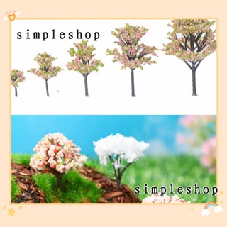 Simple โมเดลดอกไม้ พีช DIY อุปกรณ์เสริม สําหรับตกแต่งสวน 10 ชิ้น