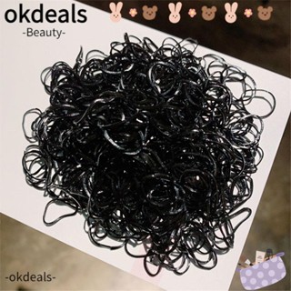 OKDEALS ยางรัดผม ยางรัดผม เครื่องประดับผม ยางรัดผมเด็ก เชือกมัดผม ยางรัดผม หมากฝรั่ง เด็กผู้หญิง Scrunchie 1000 ชิ้น