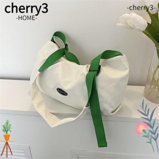 CHERRY3 กระเป๋าถือ กระเป๋าสะพายไหล่ ผ้าไนล่อน จุของได้เยอะ สีพื้น สําหรับออกกําลังกาย