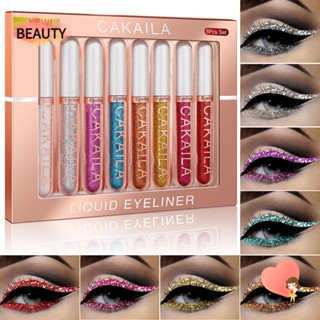 BEAUTY ดินสอเขียนขอบตา อายแชโดว์ แห้งเร็ว ติดทนนาน สีสดใส 8 ชิ้น