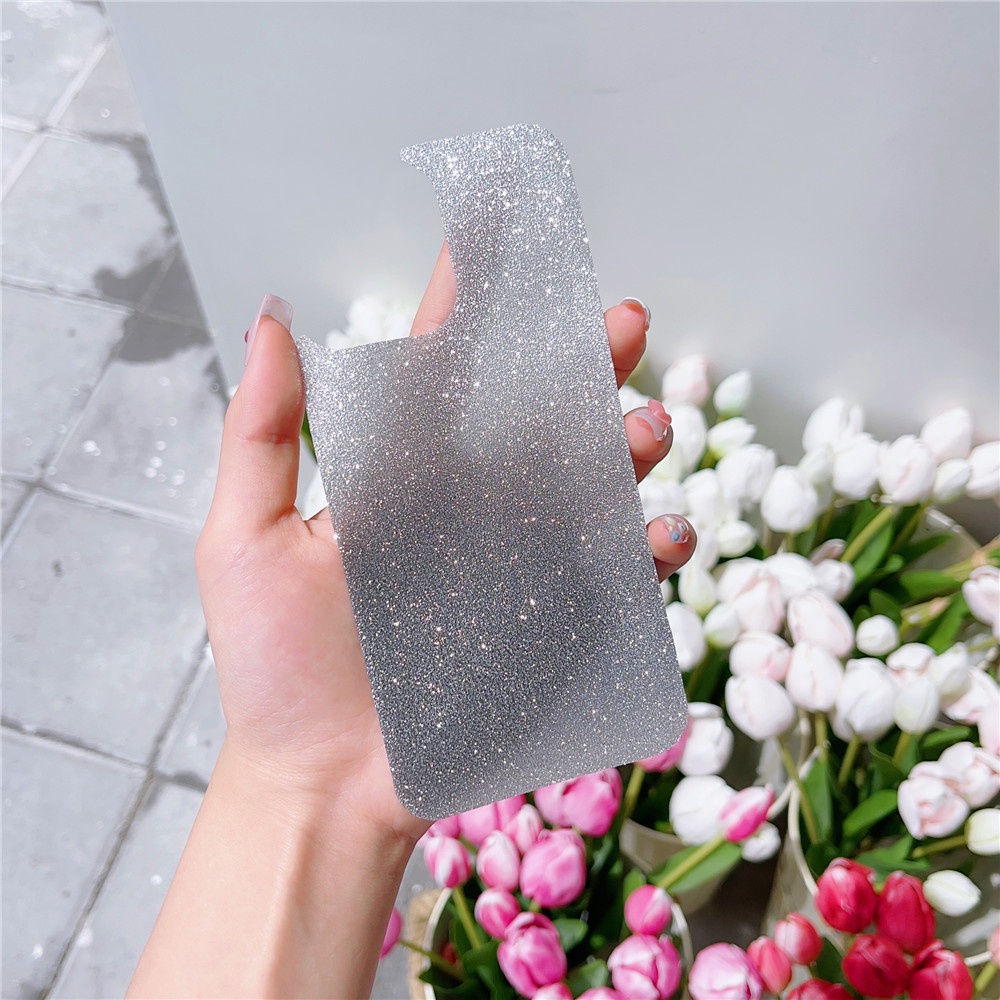 ฟิล์มสติกเกอร์ กลิตเตอร์ ไล่โทนสี ติดด้านหลังโทรศัพท์ สําหรับ Vivo Y51 Y56 Y33T Y33s 4G 5G 2 ชิ้น ต่อล็อต