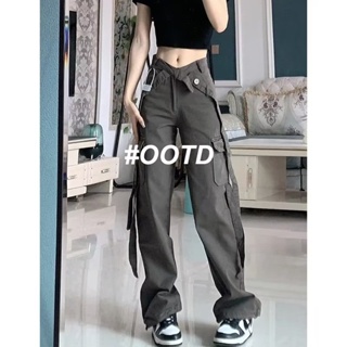  OOTD SHOP กางเกงขายาว กางเกงยีนส์ผู้หญิง ผู้หญิงแฟชั่นเกาหลี   สวย ทันสมัย สวยงาม รุ่นใหม่ A93L4HK 36Z230909