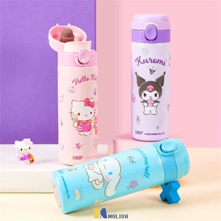 Sanrio ถ้วยเก็บความร้อน Kitty Kuromi My Melody Cinnamoroll ขวดน้ำความจุขนาดใหญ่ 316 สแตนเลสถ้วยความร้อนของขวัญเด็ก MOLISA