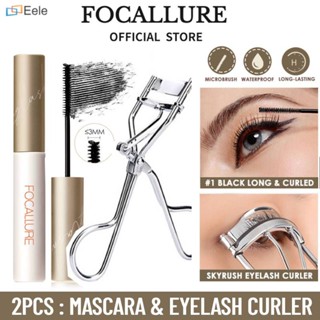 Focallure 2 In 1 Waterproof Mascara Eyelash Curler Eye Makeup Set ↑Eele