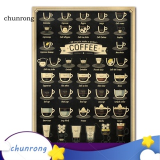 Chunrong โปสเตอร์กระดาษคราฟท์ สไตล์เรโทร สําหรับตกแต่งบ้าน คาเฟ่ บาร์