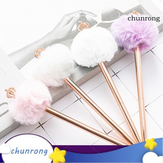 Chunrong ปากกาลูกลื่น รูปมงกุฎ น้ําหนักเบา จับสบาย สีสันสดใส สําหรับตกแต่งสํานักงาน โรงเรียน