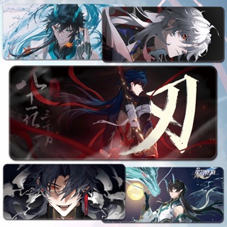 Blade Mouse Pad Imbibitor Lunae Honkai: Star Rail Oversized Keyboard Desk Pad Anime Peripheral Thickened Locked Edge Anti-slip แผ่นรองเมาส์ คีย์บอร์ด แบบหนา