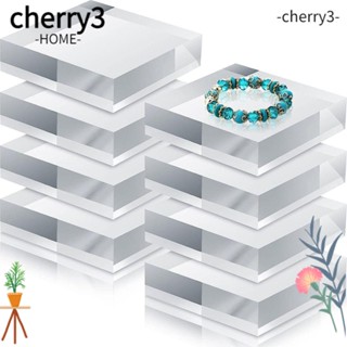 Cherry3 บล็อกอะคริลิค ทรงสี่เหลี่ยม ขนาด 8x8x1.5 ซม. ทนทาน สําหรับตั้งโชว์เครื่องประดับ ตกแต่งบ้าน 8 ชิ้น