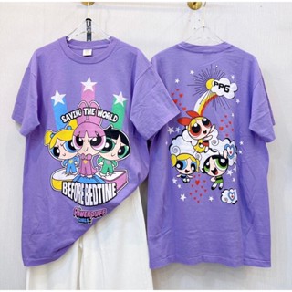 Power Puff Girl t-shirt️ เสื้อยืดผ้าฟอก Unisex Cotton  งานใหม่ ทำเก่า ผ้าฟอกเฟดนุ่มไร้ตะเข็บข้าง สกรีนจม หน้าหลัง ️️