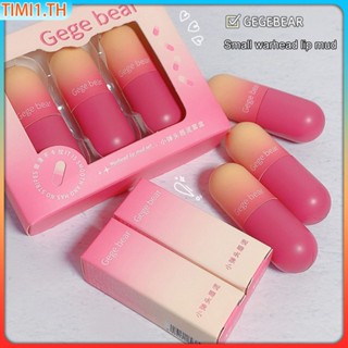 Gege Bear Lip Mud Velvet Soft Fog Matte Color Lasting And Not Easy To Stick Cup Lipstick Lip Glaze | เวลา1