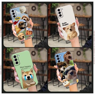 Solid color soft shell Phone Case For Samsung Galaxy S22 Simplicity Camera all inclusive Cartoon Anti-fall