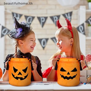 ｛Halloween Decor｝ถุงขนมฟักทอง LED อเนกประสงค์ ใช้ซ้ําได้ สําหรับปาร์ตี้ฮาโลวีน 2 ชิ้น