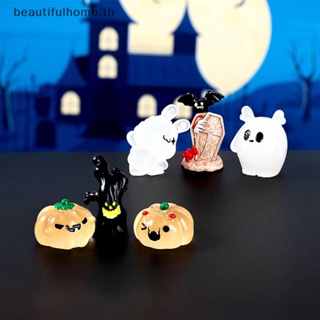 ｛Halloween Decor｝ฟิกเกอร์เรซิ่นเรืองแสง ขนาดเล็ก สําหรับตกแต่งบ้าน รถยนต์ แดชบอร์ด ฮาโลวีน 2 ชิ้น