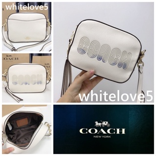 Camera Bag With Coach Print 68945 หนังแท้ ผู้หญิง กระเป๋าสะพายข้าง COAC H กระเป๋ากล้อง