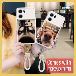 Raised lens flower Phone Case For OPPO K10 5G Soft case Liquid silicone Hangings interest Little Fresh youth Mirror surface