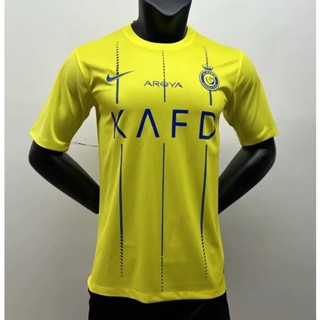 เสื้อกีฬาแขนสั้น พิมพ์ลาย Al Nassr Ronaldo Jersey 2023-24