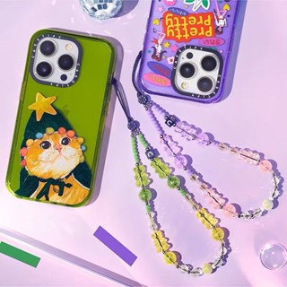 Casetify สายคล้องโทรศัพท์มือถือ ป้องกันการสูญหาย ลายหมีคริสตัลน่ารัก