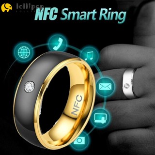 Lollipo1 NFC แหวนนิ้วอัจฉริยะ สเตนเลส อเนกประสงค์ กันน้ํา ออกแบบพิเศษ เชื่อมต่อได้ สําหรับโทรศัพท์ Android ผู้ชาย