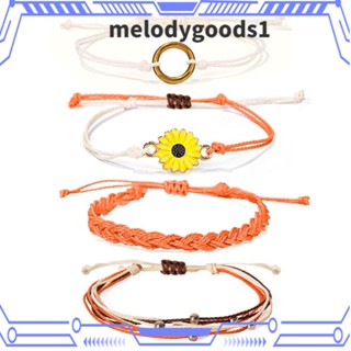 Melodygoods1 4 ชิ้น ชุดบราเล็ตต์ Anckel ถัก มิตรภาพ ผู้หญิง เครื่องประดับ สร้อยข้อมือ