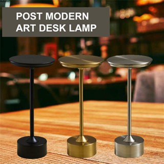 Led Usb โคมไฟตั้งโต๊ะไร้สายแบบชาร์จไฟได้ Led Stepless Dimming Table Lamp Wireless Bar โคมไฟวินเทจ Night Light Wireless Touch Sensor Aube