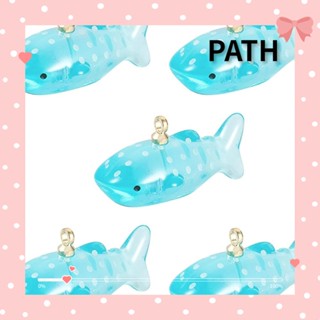 Path จี้พวงกุญแจเรซิ่น รูปปลาวาฬทะเล สีฟ้า 20 ชิ้น และพวงกุญแจ 20 ชิ้น สําหรับทําเครื่องประดับ DIY