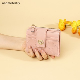 Onem กระเป๋าสตางค์ หนัง PU ใบเล็ก มีซิป และช่องใส่บัตร น่ารัก แฟชั่นสําหรับผู้หญิง