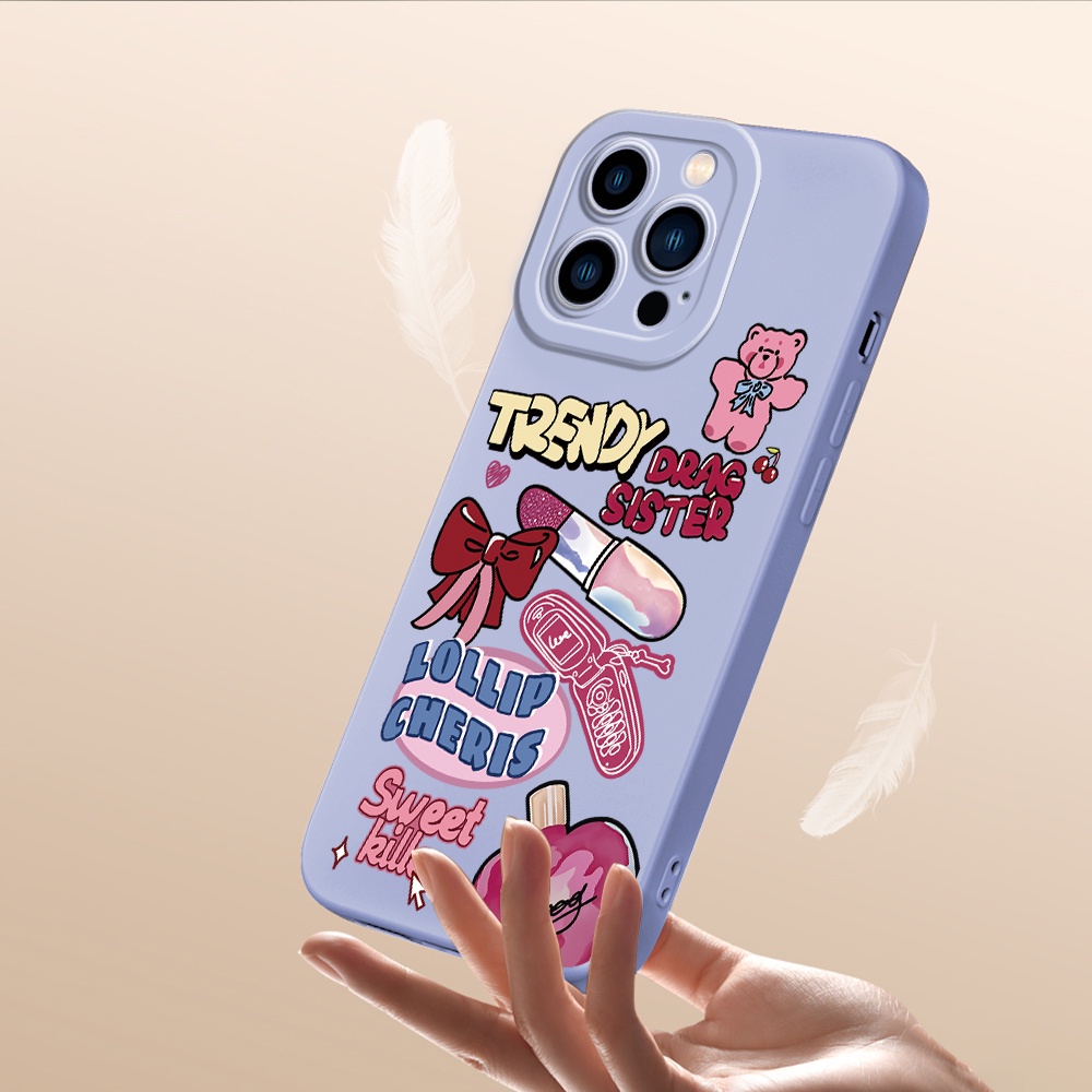 Samsung Galaxy S21 S20 S10 S9 S8 FE Plus Ultra S21+ S20+ 5G เคสซัมซุง สำหรับ Trendy Drag Sister เคส เคสโทรศัพท์ ราคา ถูกที่สุด ดีลบีเคเค แกลเลอรีภาพที่ 6