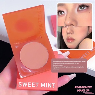 SWEETMINT Monochrome Blush Matte Waterproof Sweat Bright Nude Eye Shadow 2 In1 Multifunctional Cosmetics [realbeauty]