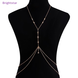 Brightstar สร้อยคอโซ่ ประดับร่างกาย หน้าอก หน้าท้อง เซ็กซี่ เครื่องประดับ สําหรับผู้หญิง งานแต่งงาน งานพรอม ปาร์ตี้ เดคโค