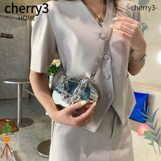 Cherry3 กระเป๋าสะพายไหล่ สะพายข้าง โลหะ ขนาดเล็ก ลายก้อนเมฆ เรียบง่าย สําหรับผู้หญิง