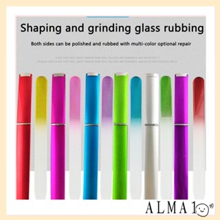 ตะไบเล็บ ALMA พร้อมตะไบขัดเล็บ เครื่องมือความงาม ทนทาน เครื่องมือทําเล็บแก้วคริสตัล บัฟเฟอร์เล็บ