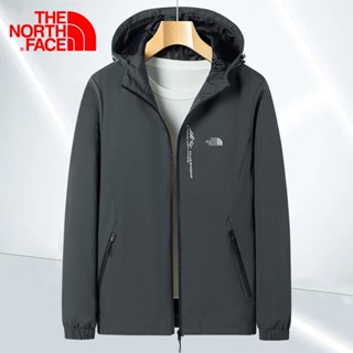 เสื้อแจ็กเก็ตกันลมลําลอง มีฮู้ด กันน้ํา ทรงหลวม ลาย The North Face แฟชั่นฤดูใบไม้ร่วง สําหรับผู้ชาย 2023 [M-5XL]