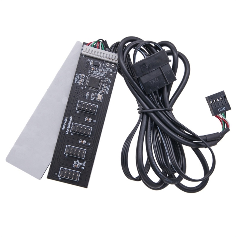 Niki USB 9Pin USB 2 0 Female Header Splitter 1 ถึง 4 Extension Cable Adapter 9-Pin